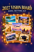 2027 Vision Board & Goal-Setting Kit — 29-Page Printable Planner + SMART Goals Worksheets