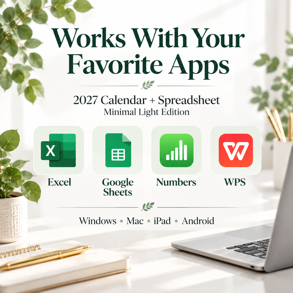 2027 Excel calendar spreadsheet showing January monthly grid