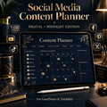 Social media content planner on iPad showing content calendar page