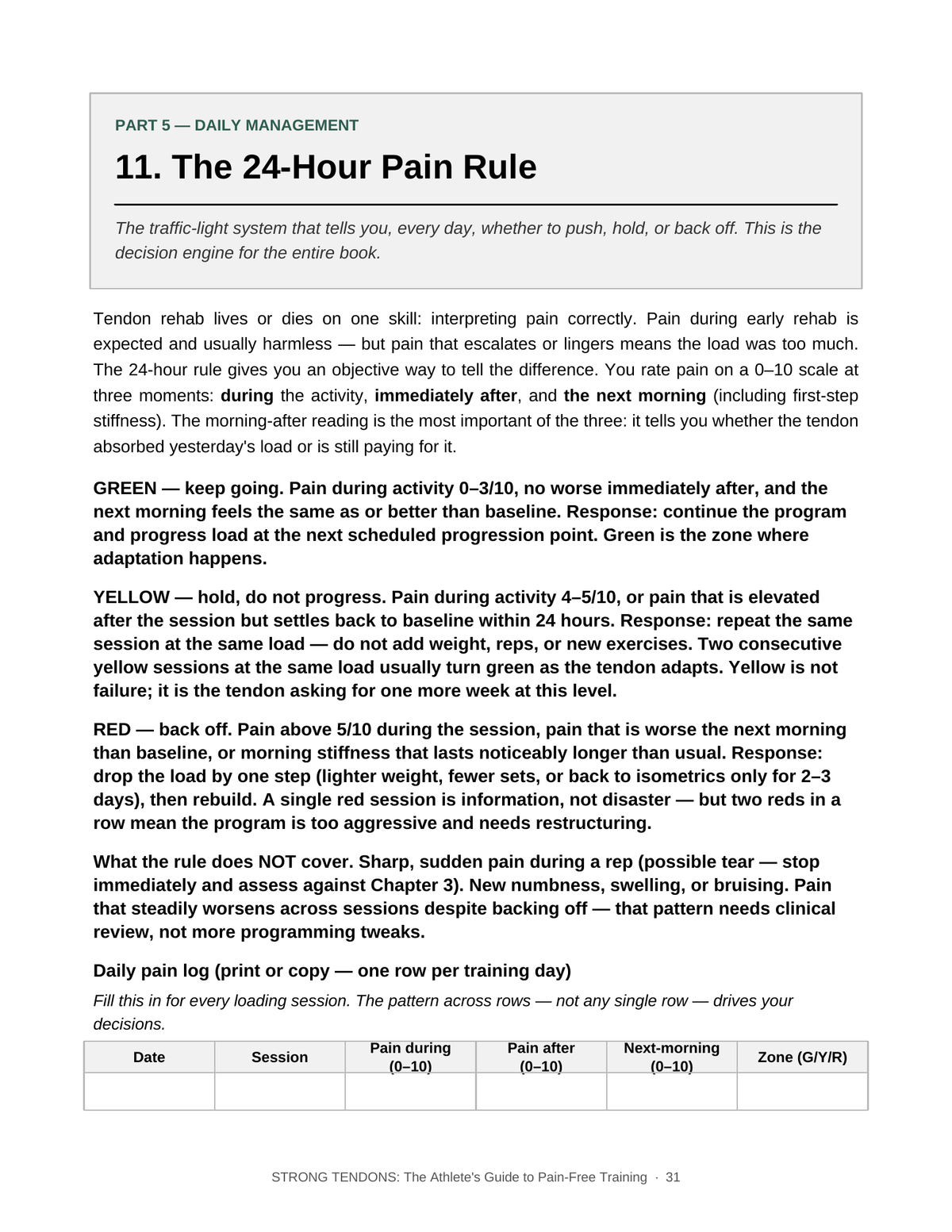Strong Tendons: The Athlete's Guide to Pain-Free Training