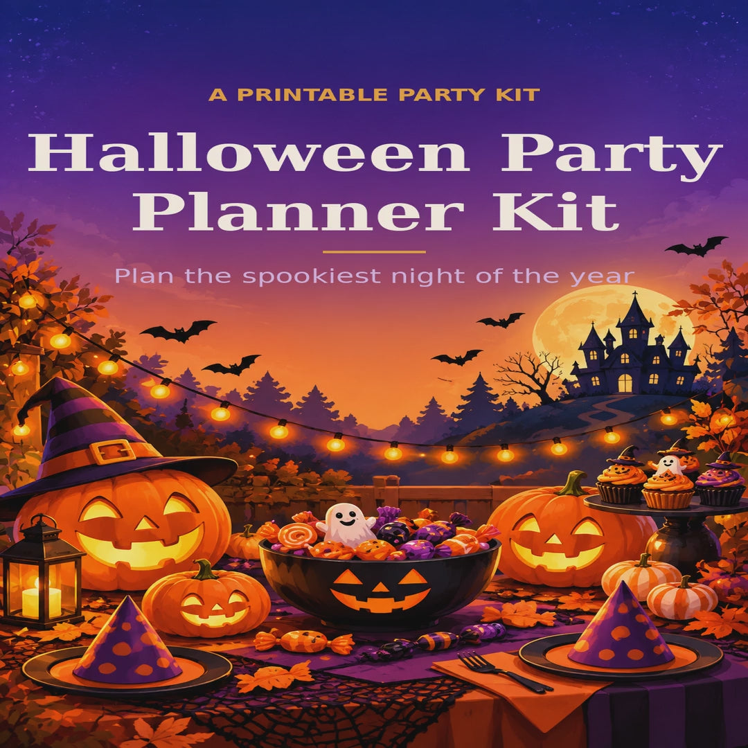 Halloween Party Planner Kit, Party Planning Checklist, Guest List, Costume Planner, Menu and Decor, Printable PDF